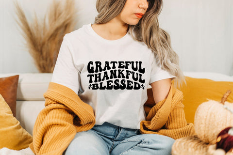 Retro Thanksgiving SVG | Grateful Thankful Blessed SVG CraftLabSVG 
