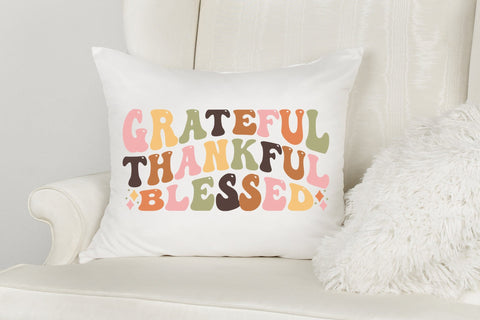 Retro Thanksgiving SVG | Grateful Thankful Blessed SVG CraftLabSVG 