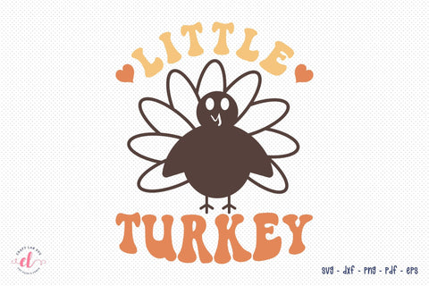 Retro Thanksgiving SVG, Little Turkey SVG SVG CraftLabSVG 