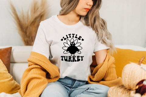 Retro Thanksgiving SVG, Little Turkey SVG SVG CraftLabSVG 