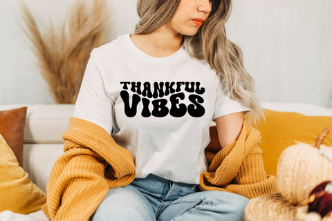 Retro Thanksgiving SVG, Thankful Vibes SVG SVG CraftLabSVG 