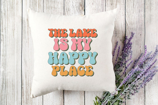 Retro The lake is my happy place SVG SVGista 