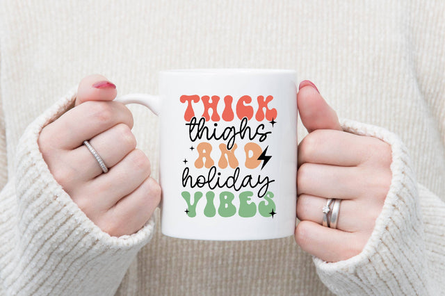 Retro Thick Thighs and Holiday Vibes SVG SVG SVGista 