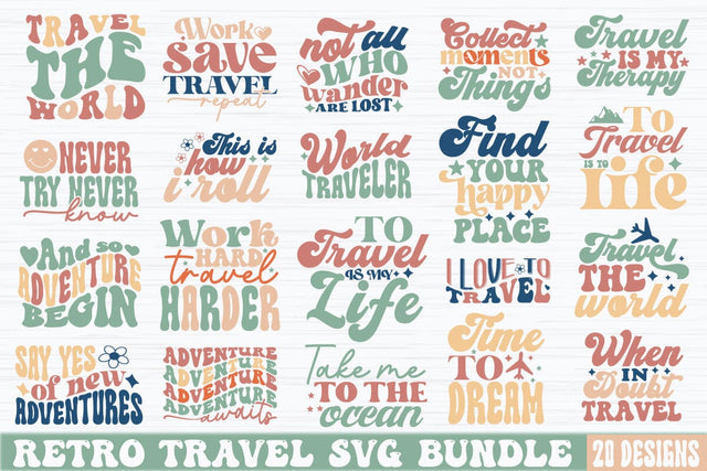 Retro Travel SVG Bundle SVG akazaddesign 