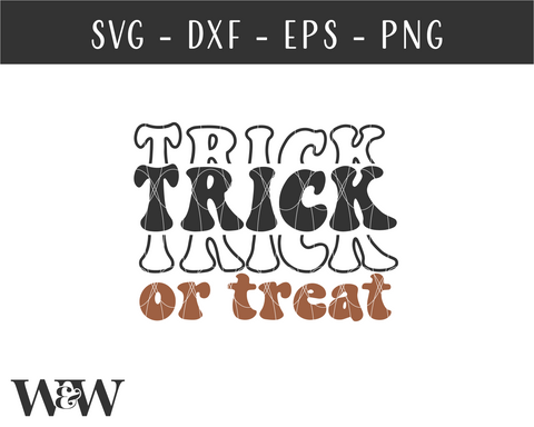 Retro Trick Or Treat | Halloween SVG SVG Wood And Walt 