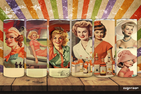 Retro Tumbler Wrap | 20 Oz | Sublimation Sublimation SvgOcean 