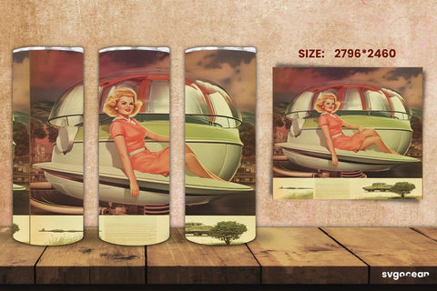 Retro Tumbler Wrap | 20 Oz | Sublimation Sublimation SvgOcean 