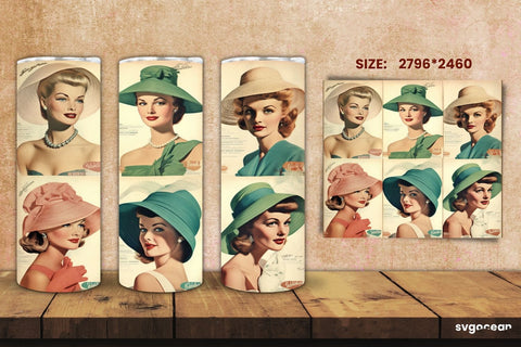 Retro Tumbler Wrap | 20 Oz | Sublimation Sublimation SvgOcean 