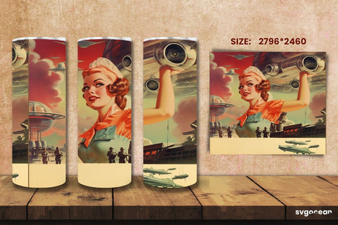 Retro Tumbler Wrap | 20 Oz | Sublimation Sublimation SvgOcean 