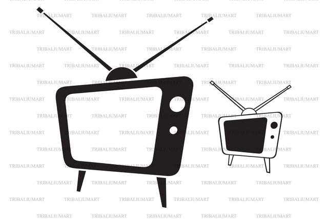 Retro tv SVG TribaliumArtSF 