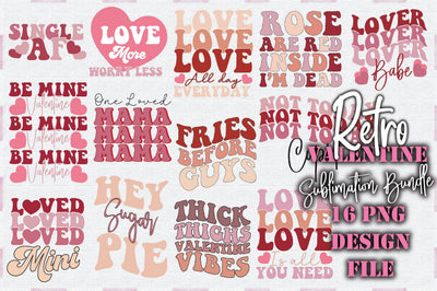 Retro Valentine Sublimation Bundle Sublimation Creativeart88 