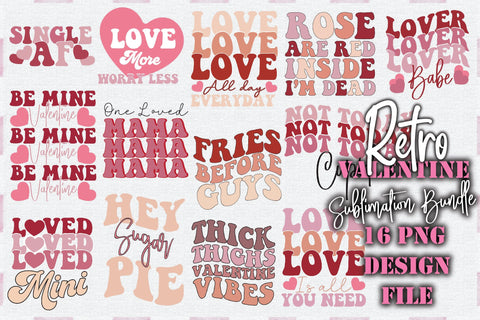 Retro Valentine Sublimation Bundle Sublimation Creativeart88 