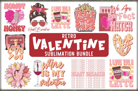 Retro Valentine Sublimation Bundle Sublimation Jagonath Roy 