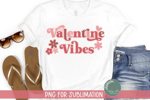 Retro Valentine Sublimation Design-Valentine Vibes PNG Sublimation Linden Valley Designs 