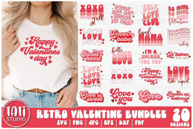 Retro Valentine SVG |Retro Valentine's Day Bundle SVG TatiStudio 