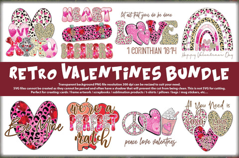 Retro Valentines Bundle Sublimation Jagonath Roy 