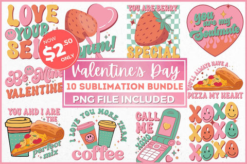 Retro Valentine’s Day Sublimation Bundle Sublimation Regulrcrative 