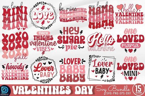 Retro Valentines Day SVG Bundle SVG DESIGNISTIC 