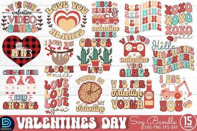 Retro Valentines Day SVG Bundle SVG DESIGNISTIC 