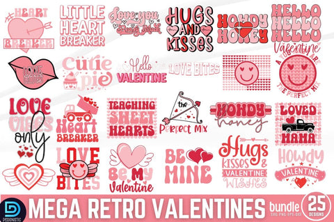 Retro Valentines Day SVG Bundle SVG DESIGNISTIC 