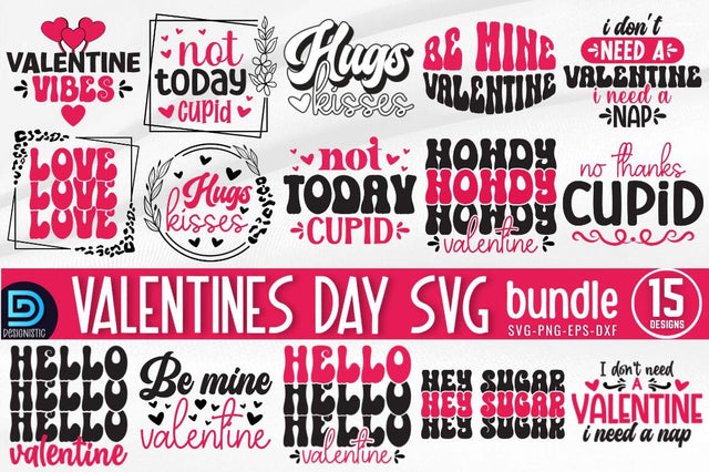 Retro Valentines Day SVG Bundle SVG DESIGNISTIC 