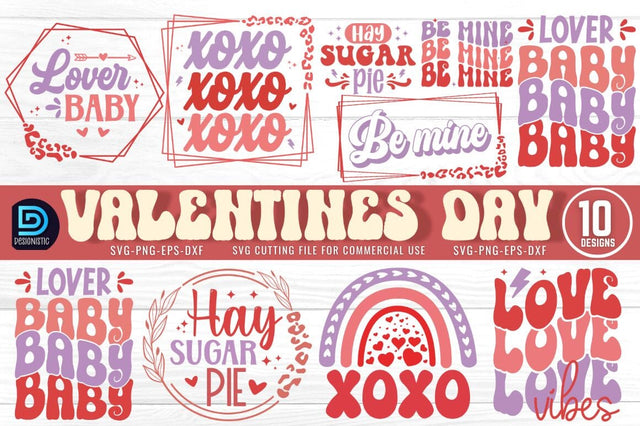 Retro Valentines Day SVG Bundle SVG DESIGNISTIC 