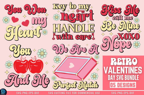 Retro Valentines Day SVG Bundle SVG DESIGNISTIC 