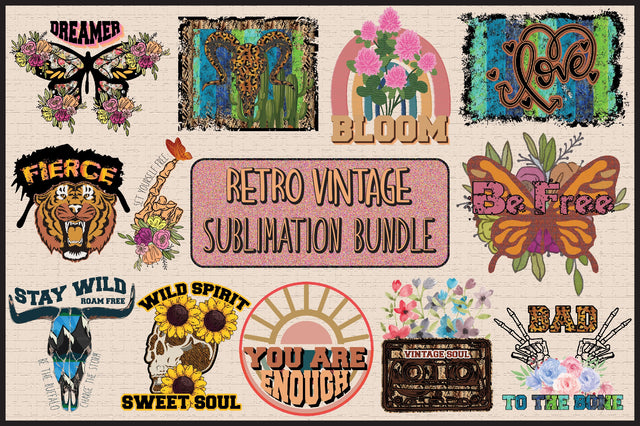 Retro Vintage Bundle Sublimation Sublimation Jagonath Roy 
