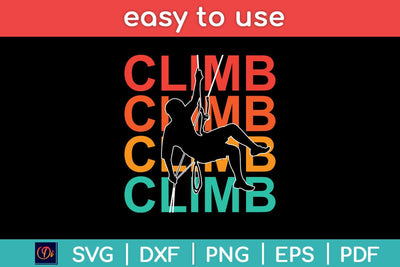 Retro Vintage Climbing Svg Design SVG artprintfile 