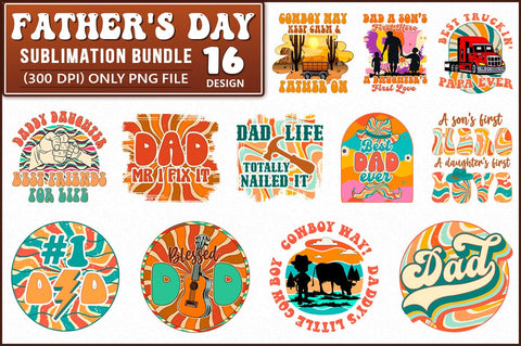 Retro Vintage Father's Day Sublimation Bundle SVG Shetara Begum 