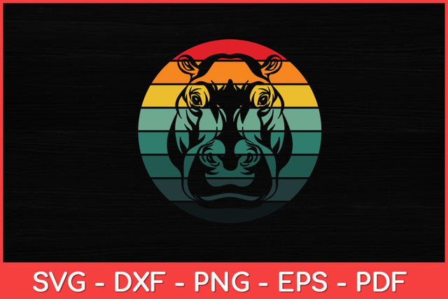 Retro Vintage Hippopotamus Hippology Animal Hippo Lovers Svg Design SVG artprintfile 