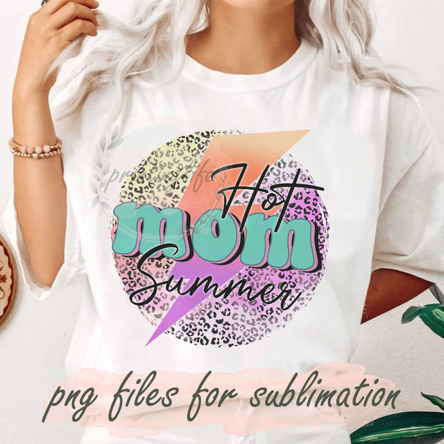 Retro Vintage Hot Mom Summer Time Sublimation PNG Files Instant Download, Hot Mom Summer Png,Summer Png,Mom Beach Png, Mom Summer Sublimation Png Sublimation PrintingLife 