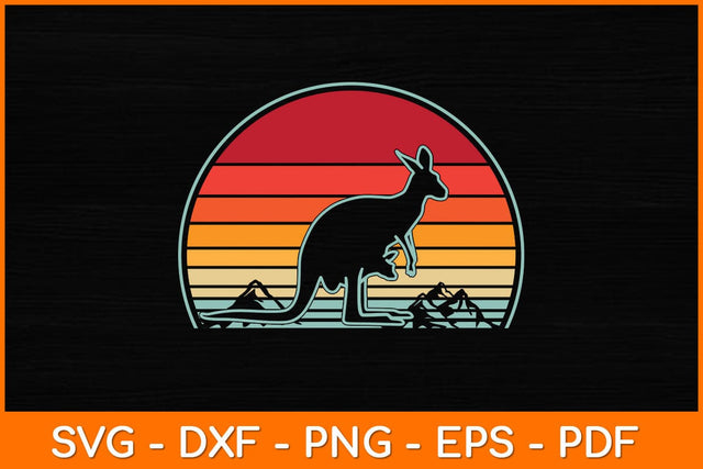 Retro Vintage Kangaroo Svg Cut File | Kangaroo Svg SVG artprintfile 