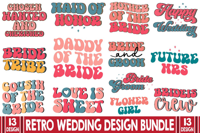 Retro Wedding Design Bundle SVG SVGista 