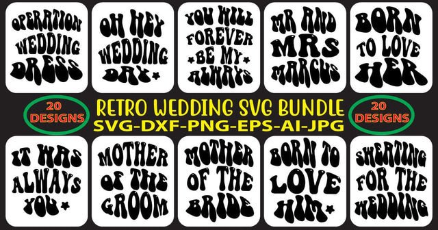 RETRO-WEDDING-SVG-BUNDLE SVG Syaman 