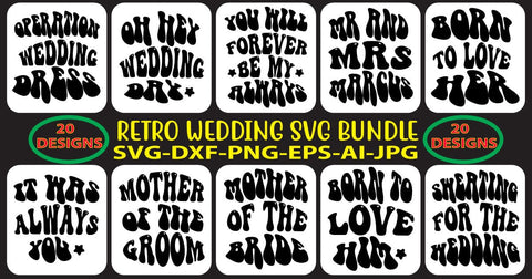 RETRO-WEDDING-SVG-BUNDLE SVG Syaman 