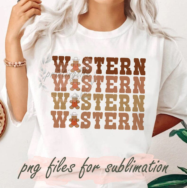 Retro Western Sublimation Png, Cowboy Gingerbread Design Png, Western Christmas Png, Retro Christmas Png, Christmas Vibes, Digital Download Sublimation PrintingLife 
