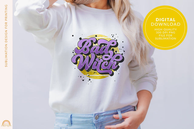 Retro Witch Halloween Sublimation File for Sublimation HM Sublimation Pixel Sublimation 