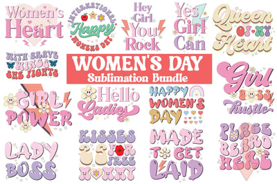 Retro Women's Day Sublimation Bundle Sublimation Rupkotha 