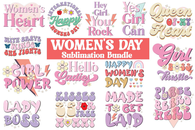 Retro Women's Day Sublimation Bundle Sublimation Rupkotha 