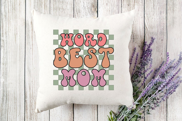 Retro Word best mom SVG SVG SVGista 