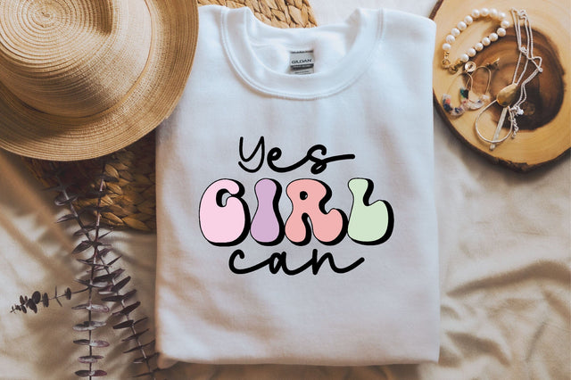 Retro yes girl can SVG SVGista 