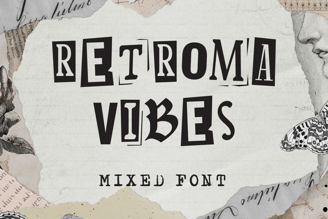 Retroma Vibes - Mixed Font Font Arterfak Project 