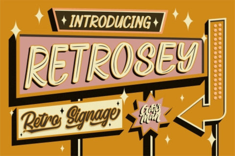 Retrosey – Signage Typeface Font Garisman Studio 