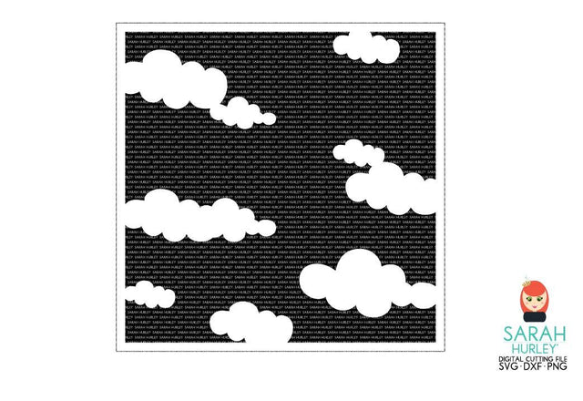Reverse Clouds Template SVG Sarah Hurley 
