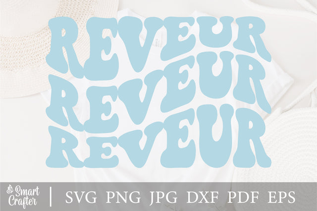 Reveur wavy style svg, EPS PNG Cricut Instant Download SVG Fauz 