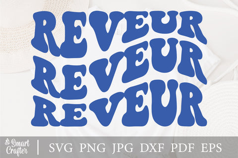 Reveur wavy style svg, EPS PNG Cricut Instant Download SVG Fauz 