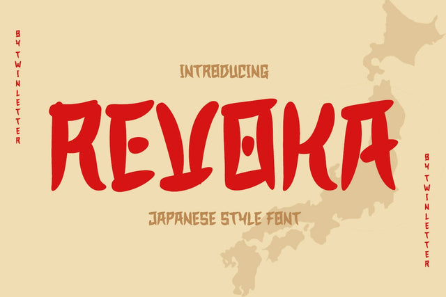 REVOKA - Japanese style font Font twinletter 