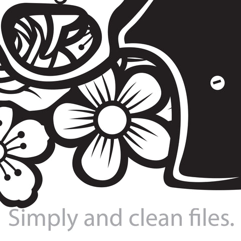 Revolver and flowers SVG TribaliumArtSF 