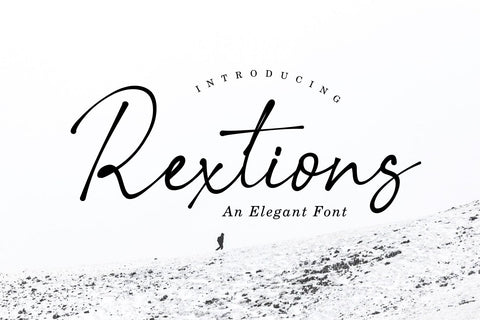 Rextions / an elegant font Font Javapep 